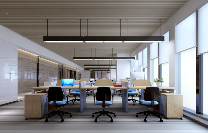 開敞辦公區(qū)效果圖